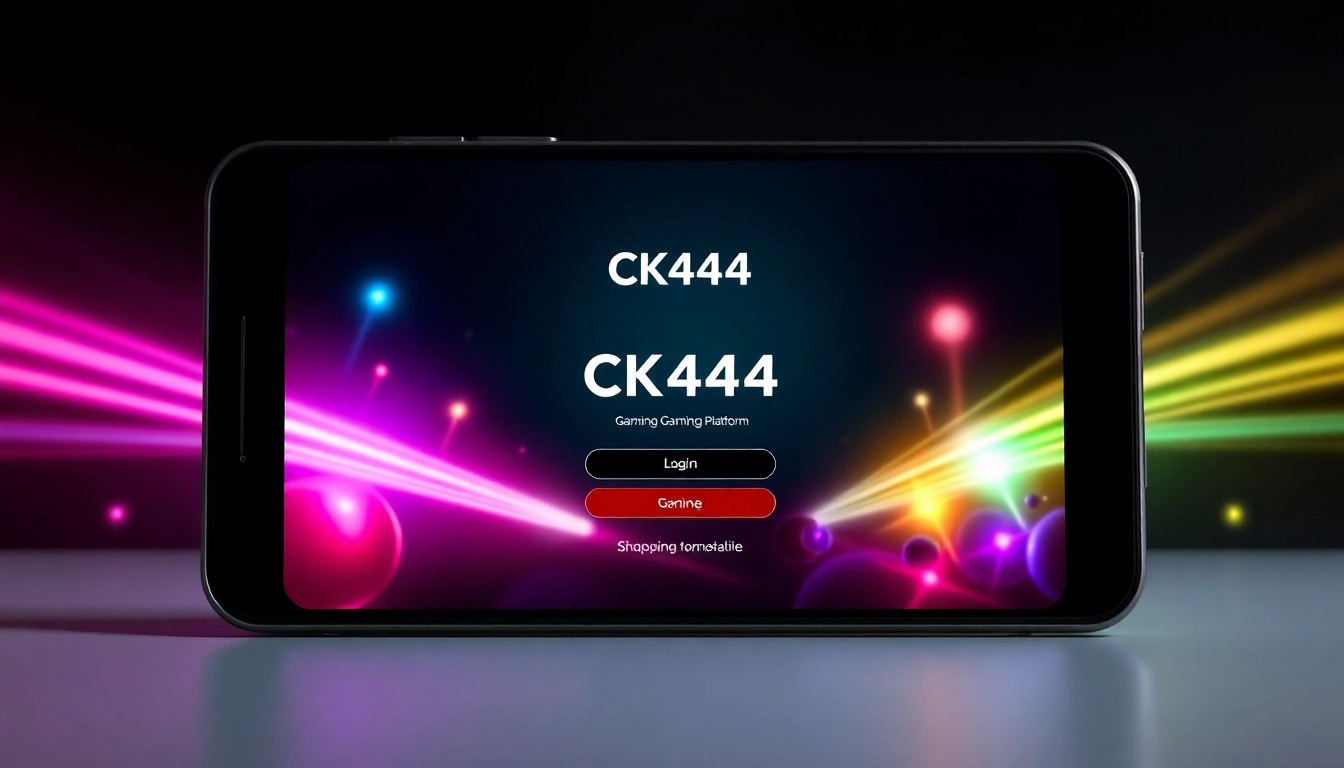 Clear ck444 login interface on a desktop screen, highlighting smooth navigation and vibrant gaming visuals, inviting users to access a premier online platform.